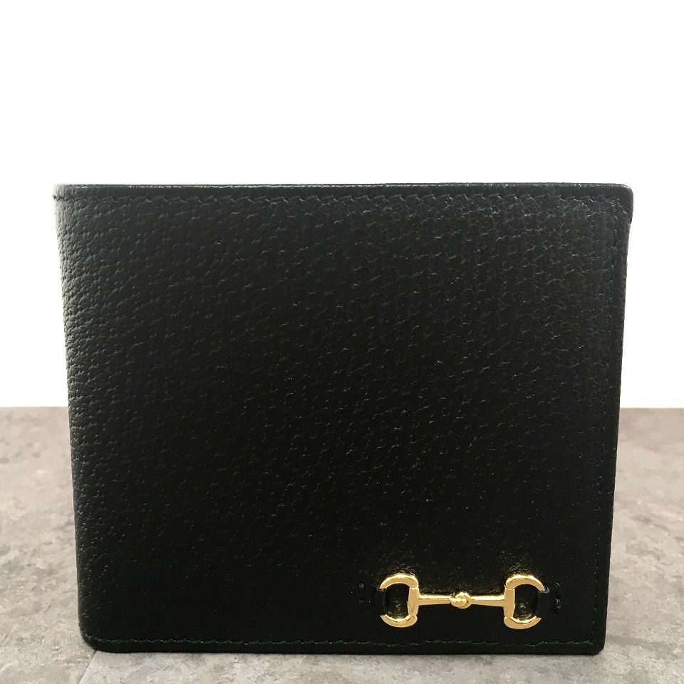 391 み GUCCI 二つ折り財布 700464 ホースビット き