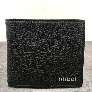 10 み GUCCI 二つ折り財布 771153 メンズ ロゴ き プレゼントにも