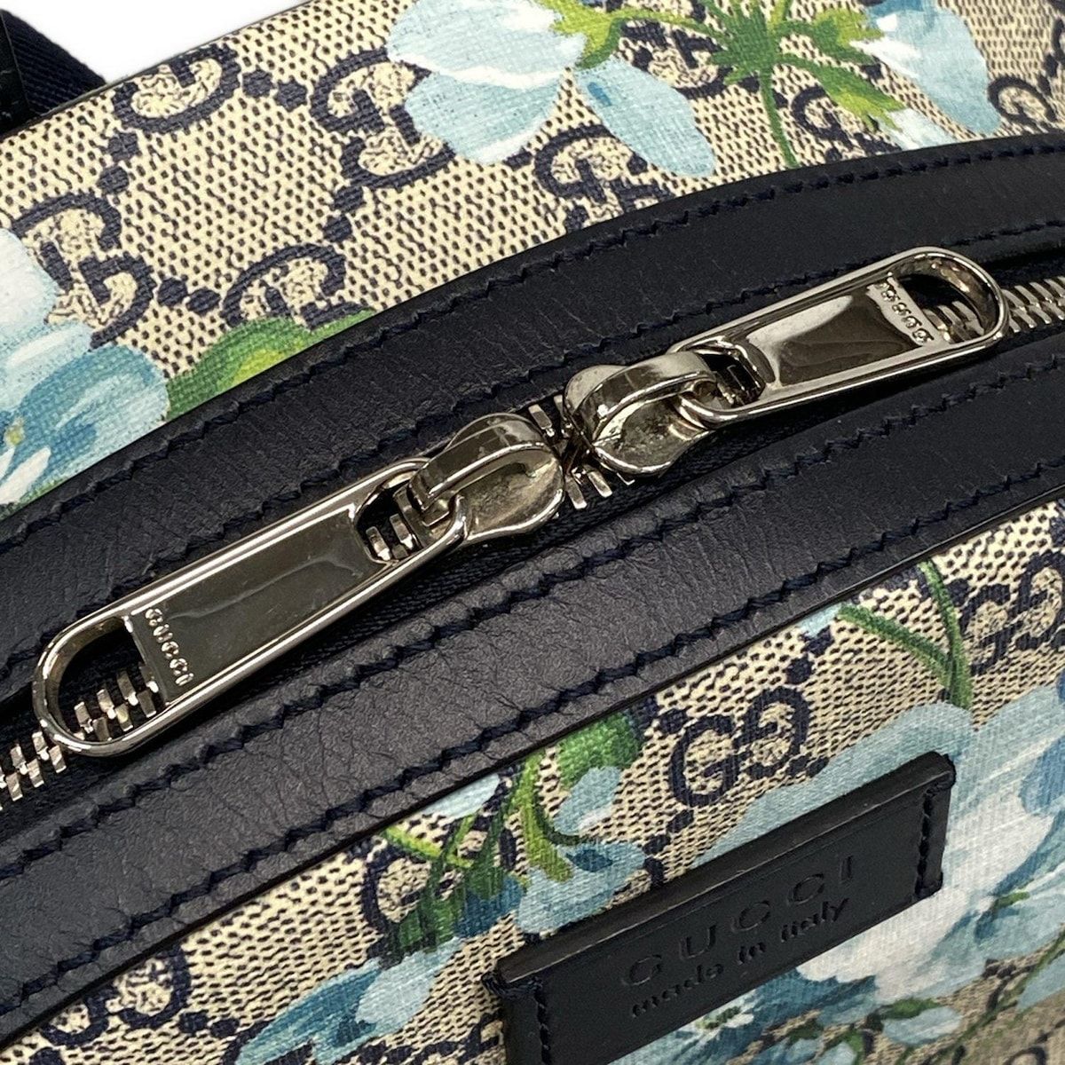  GUCCI グッチ リュックサック GGブルームス 546327 ベージュ×ネイビー×マルチ レザー リュック バックパック バッグ