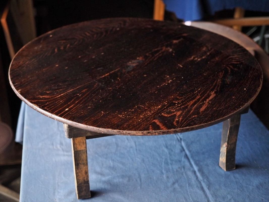 昭和レトロ折畳ちゃぶ台 ローテーブル 昭和前期 古録展 品番F 4045