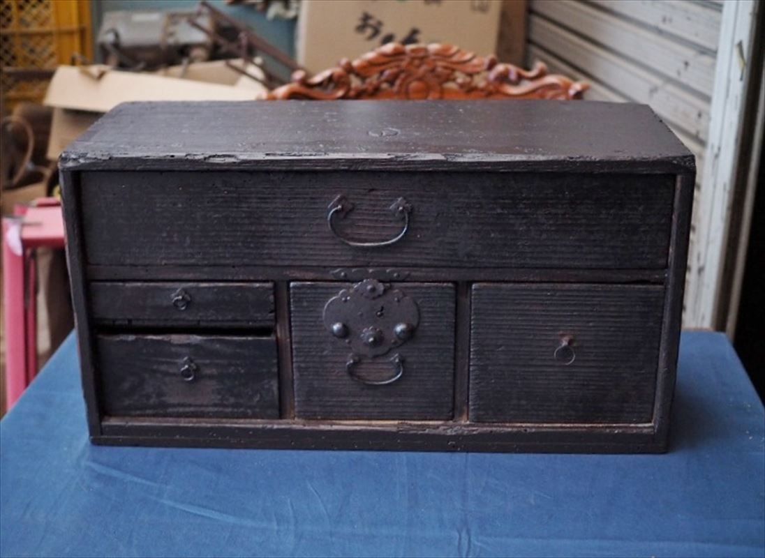 211年前の枯れた抽斗箪笥 文化11年1814年墨書 古録展 品番S 10859