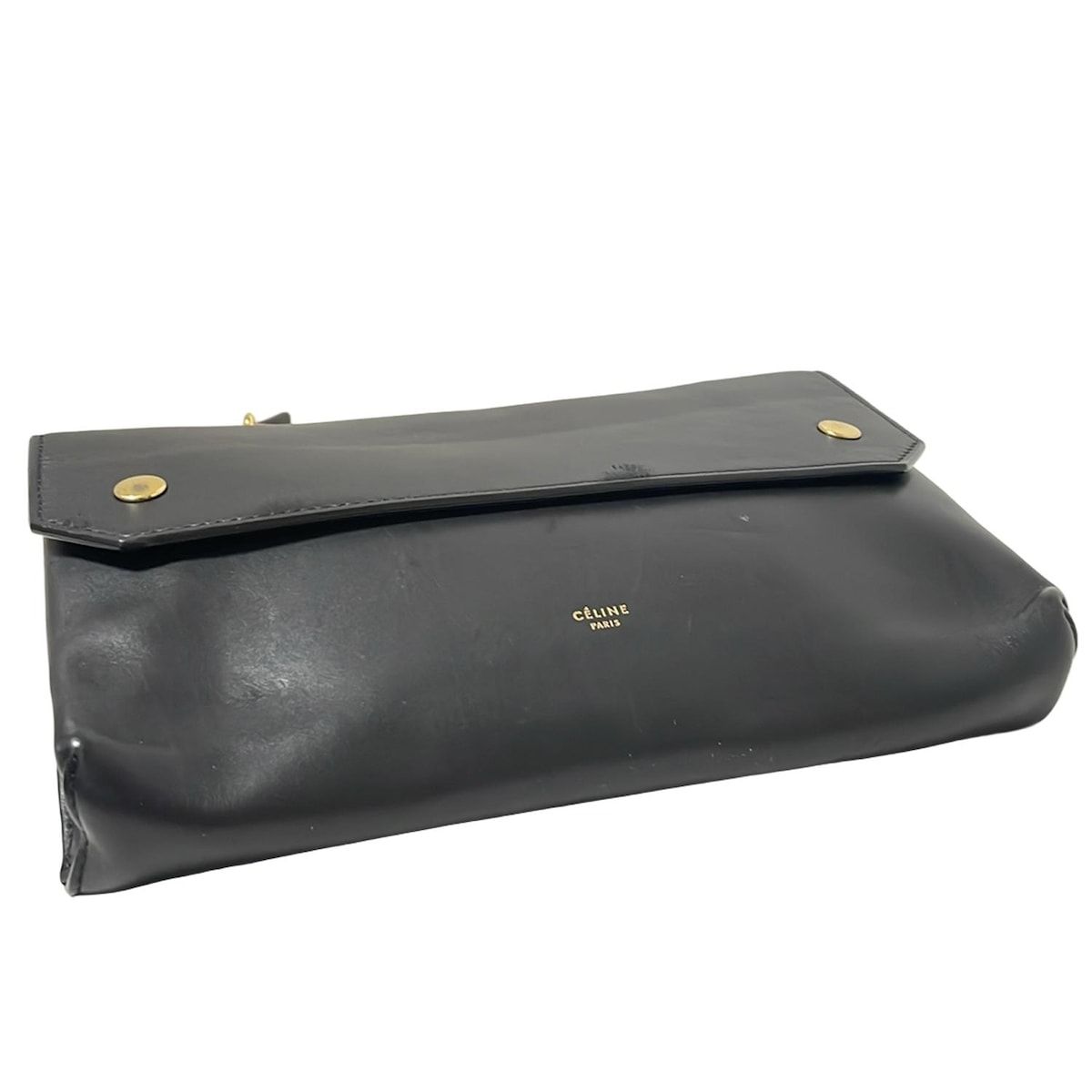 CELINE セリーヌ ウエストポーチ - 黒×ゴールド レザー GINKGOPHARMACY_COM