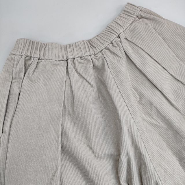  mizuiro ind ワイド コーデュロイ コットン パンツ ライトベージュ レディース ミズイロインド 5 1030 T∞ その他 パンツ