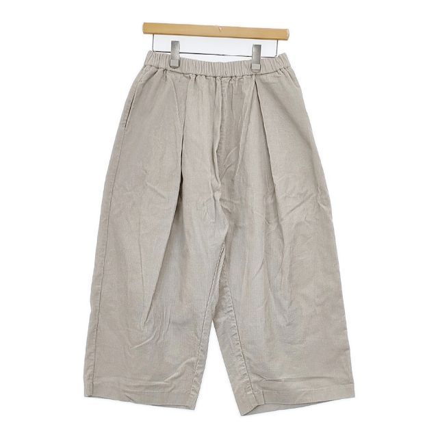 mizuiro-ind ワイド コーデュロイ コットン パンツ ライトベージュ レディース ミズイロインド 5-1030T∞