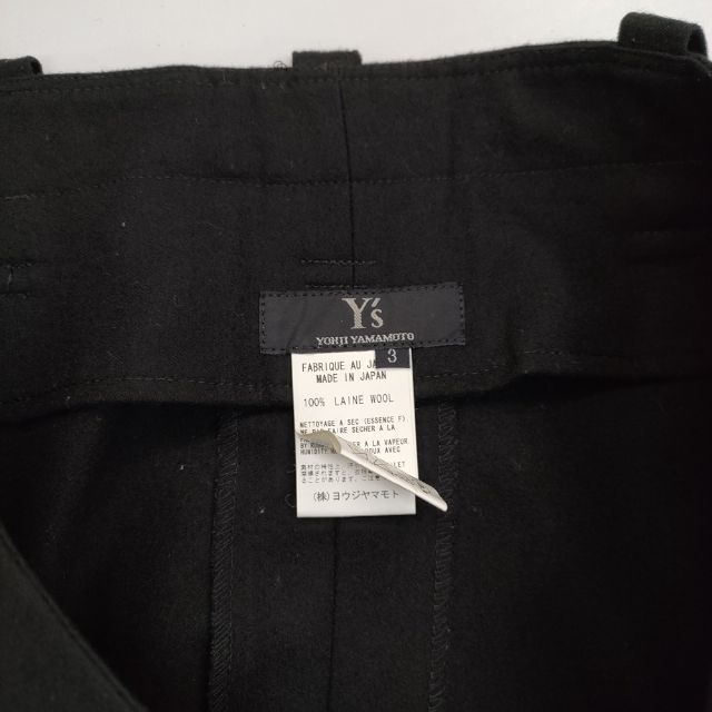  Y s YO-P 17-104 ウール ワイド クロップドパンツ ブラック レディース ワイズ Yohji 5-1030 T∞ その他 パンツ