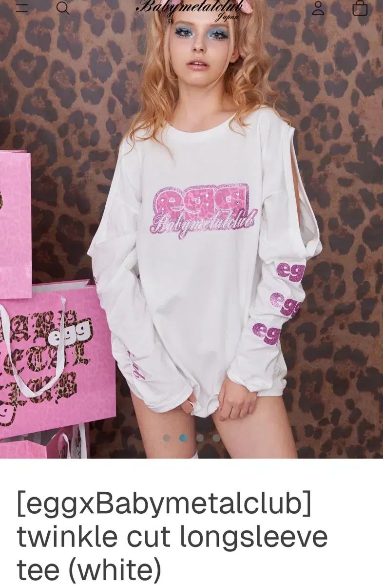 Babymetalclub egg トゥインクル TWINKLE CUT ロングスリーブ 白