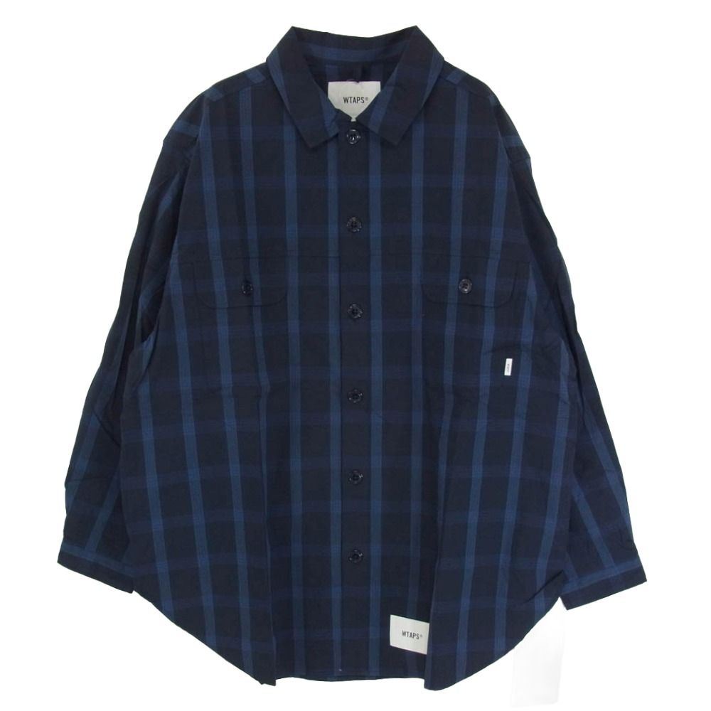 WTAPS ダブルタップス 21SS 211GWDT-SHM01 WCPO LS. RIPSTOP. COOL. MAX リップストップ クールマックス 長袖 チェック シャツ ブルー系 1 上