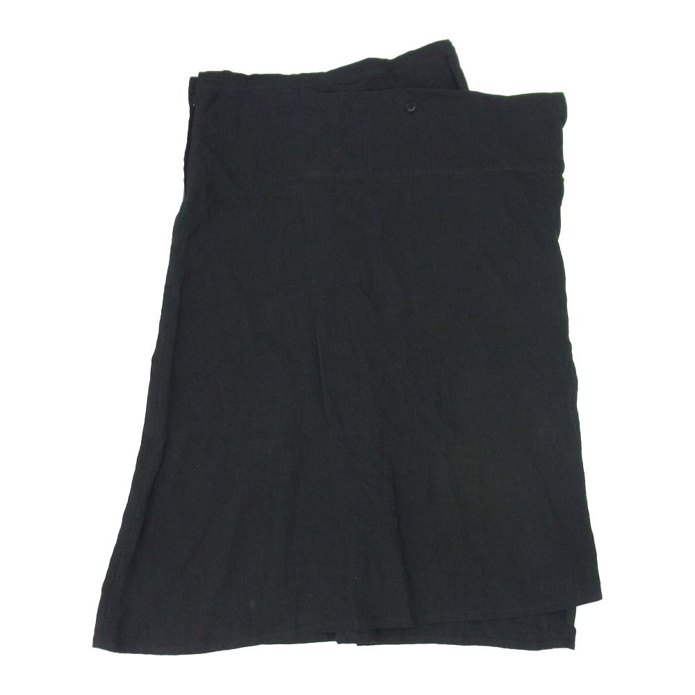 Y s Yohji Yamamoto ワイズ ヨウジヤマモト 20ss YN-S11-301 リネン ラップ ロング スカート ブラック系 2