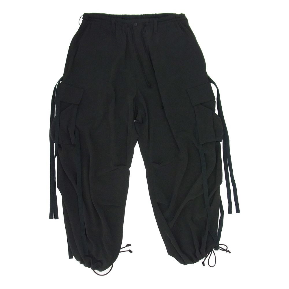 Yohji Yamamoto ヨウジヤマモト UT-P03-500 S YTE サイト CREPE de CHINE ARMY TECHNO PANTS クレープデシン アーミー テクノ パンツ ブラック系 2