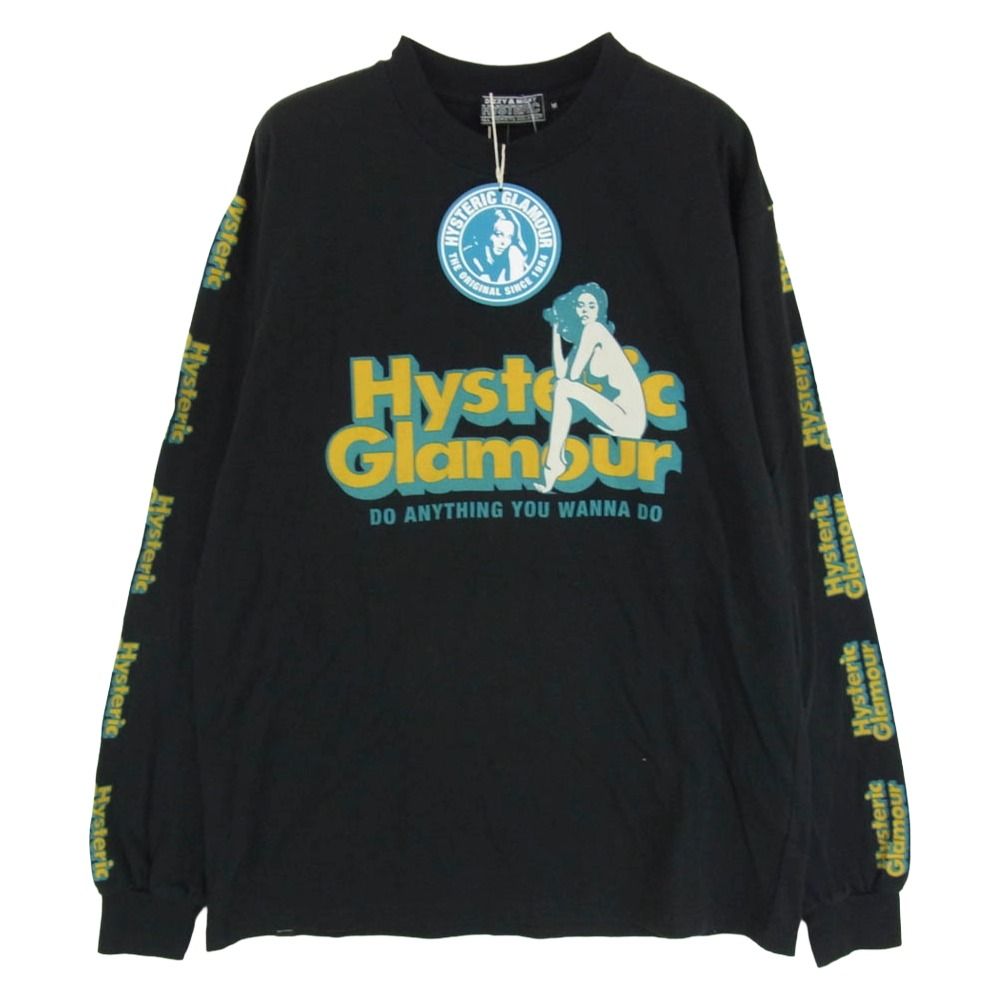 HYSTERIC GLAMOUR ヒステリックグラマー 25AW 02253CL02 DO ANYTHING 長袖 Tシャツ カットソー ブラック系 M 上