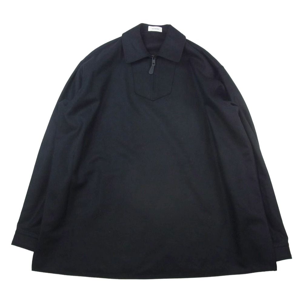 THE RERACS ザリラクス 24AW 24FW-REBL-439-J HALF ZIP PULLOVER SHIRT ハーフジップ ウール プルオーバー シャツ ブラック系 48