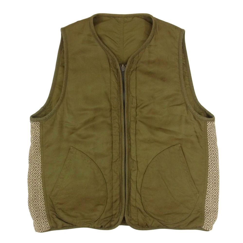 VISVIM ビズビム 19SS 0119105013023 IRIS LINER VEST 泥染め 加工 アイリス ライナー ベスト カーキ系 3