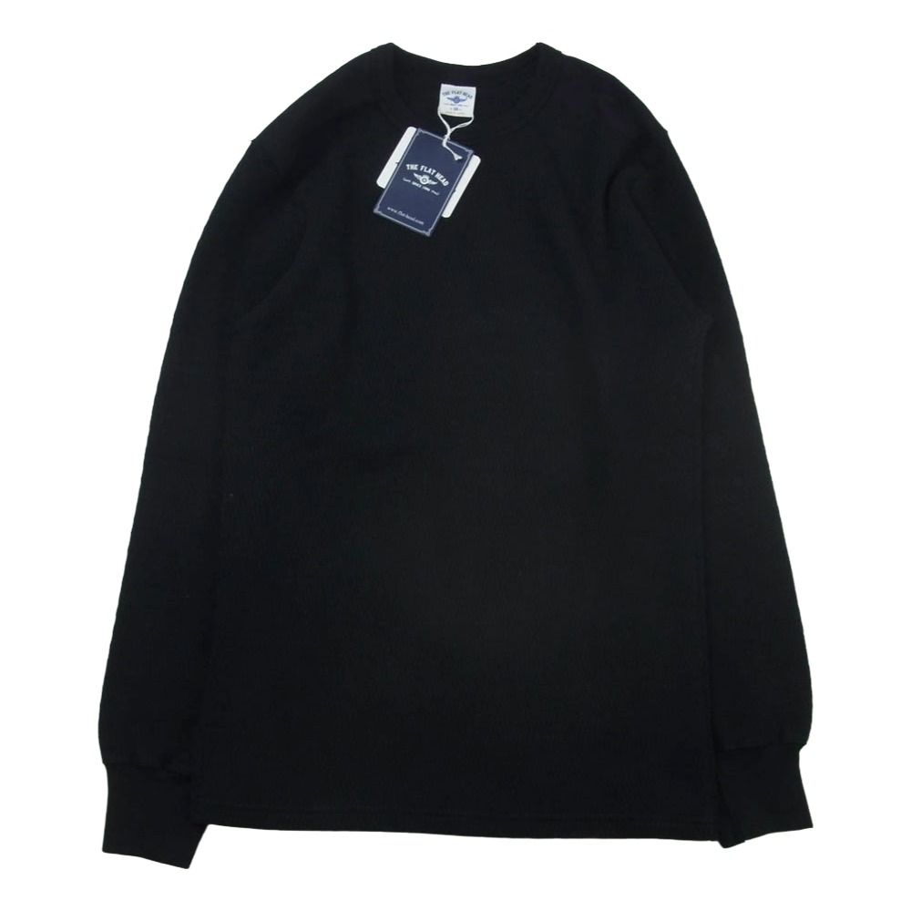 THE FLAT HEAD ザフラットヘッド FN HTHL 001 ヘビーウエイトサーマル 長袖 Tシャツ カットソー ブラック系 38 上