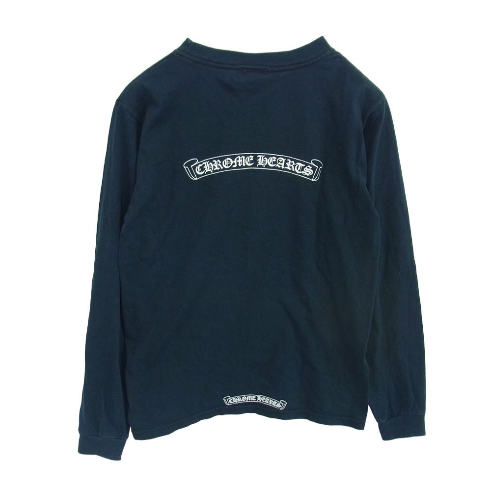 CHROME HEARTS クロムハーツ 原本無 KIDS OLD DAGGER キッズ アームロゴ 長袖 ロング スリーブ カットソー ネイビー系 L