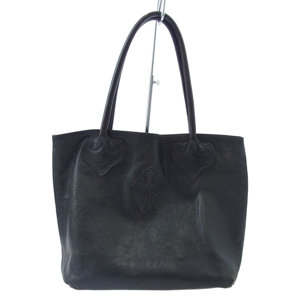 CHROME HEARTS クロムハーツ 原本無 OLD FS TOTE FSトート レザー クロスパッチ トートバッグ ダークブラウン系