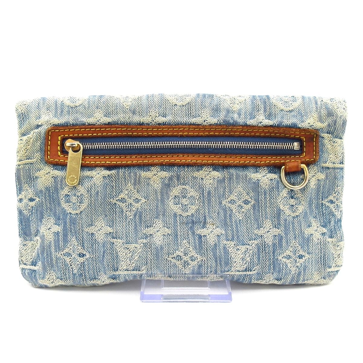 LOUIS VUITTON ルイヴィトン ポーチ モノグラムデニム ポシェット プラット M95007 ブルー