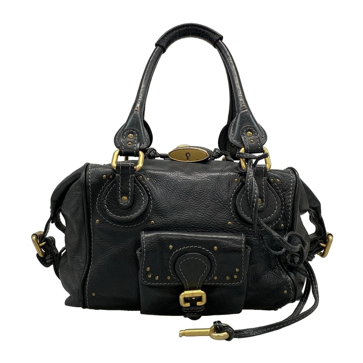 Chloe クロエ ショルダーバッグ パディントン 黒 レザー