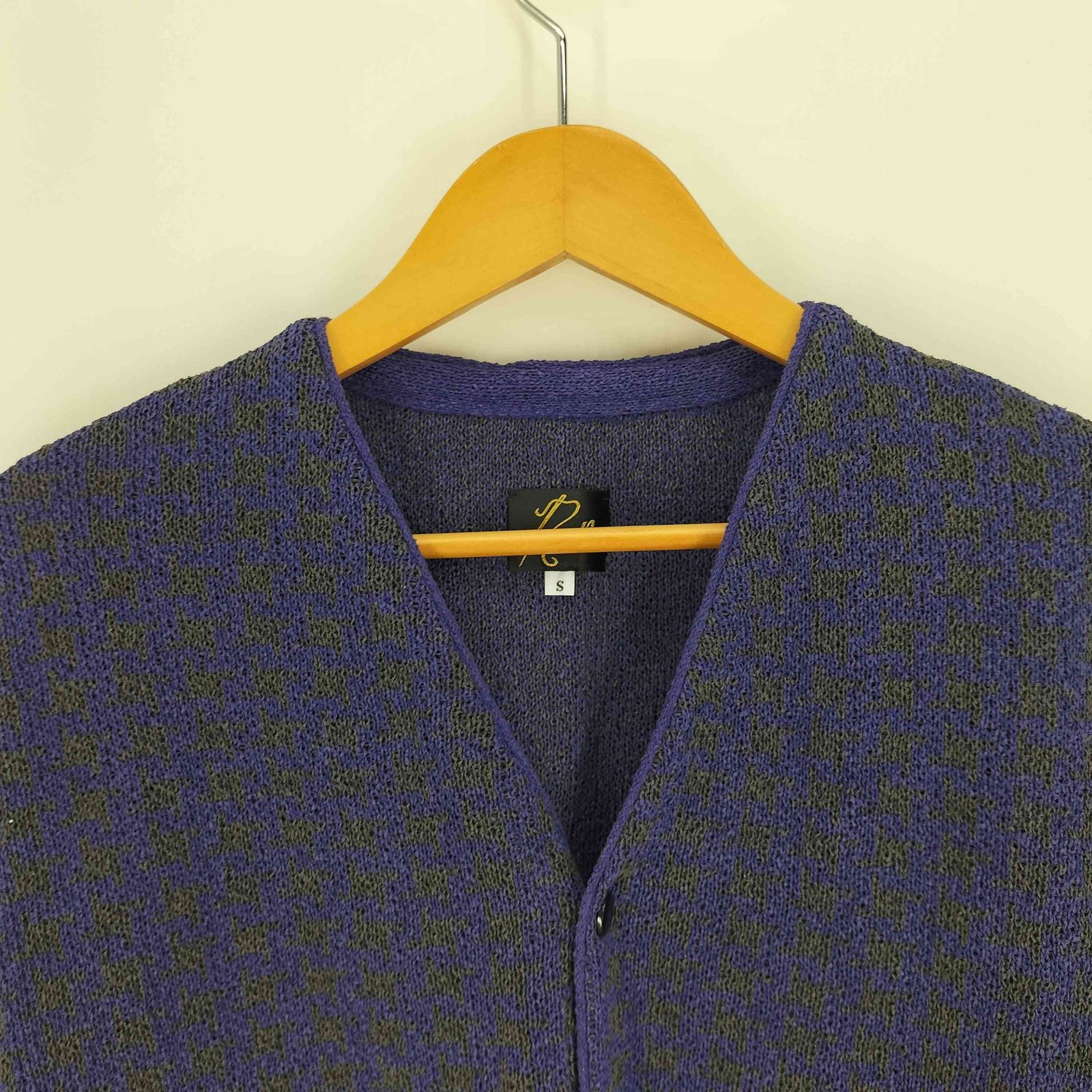 ニードルズ Needles 23SS V Neck Cardigan Houndstooth Vネック 