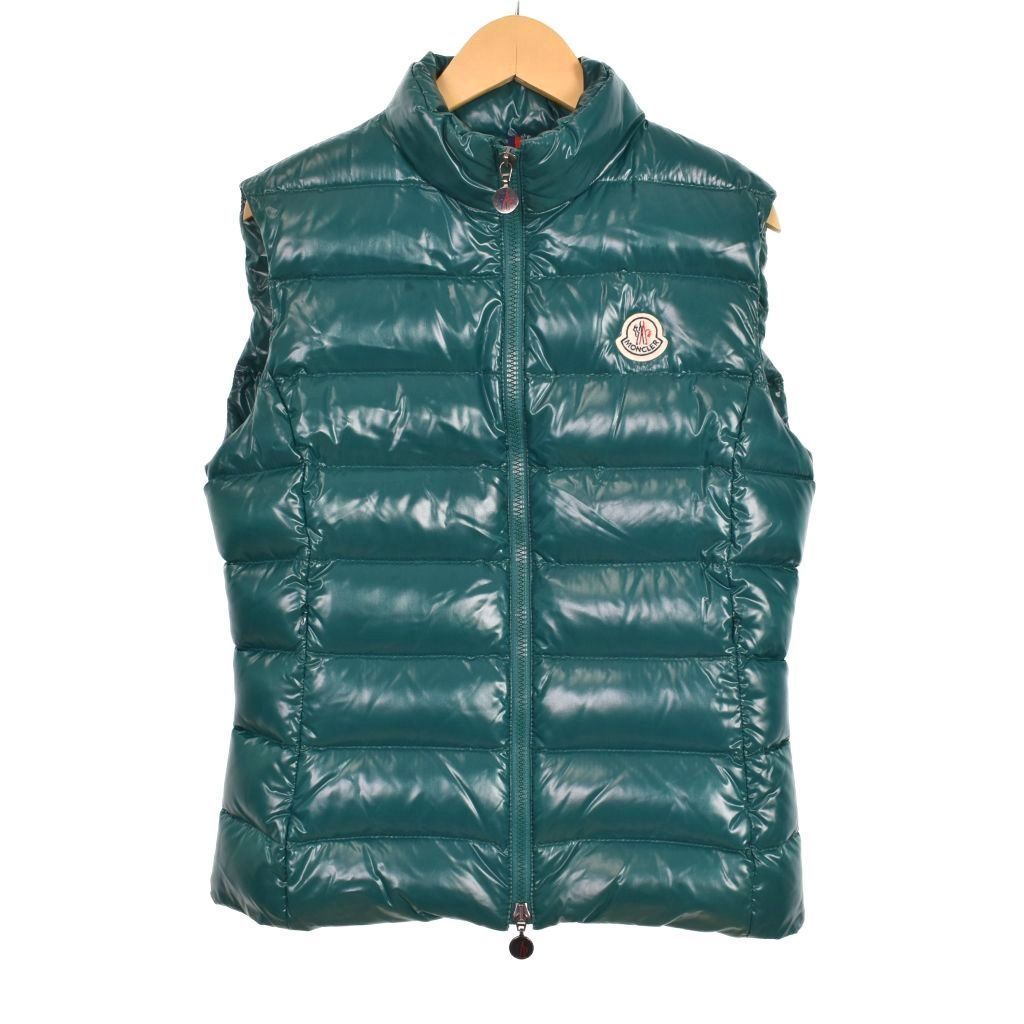 モンクレール MONCLER GHANY GILET ガーニー ジレ ダウンベスト ジップアップ 1 緑 グリーン 120934830105 68950 AA