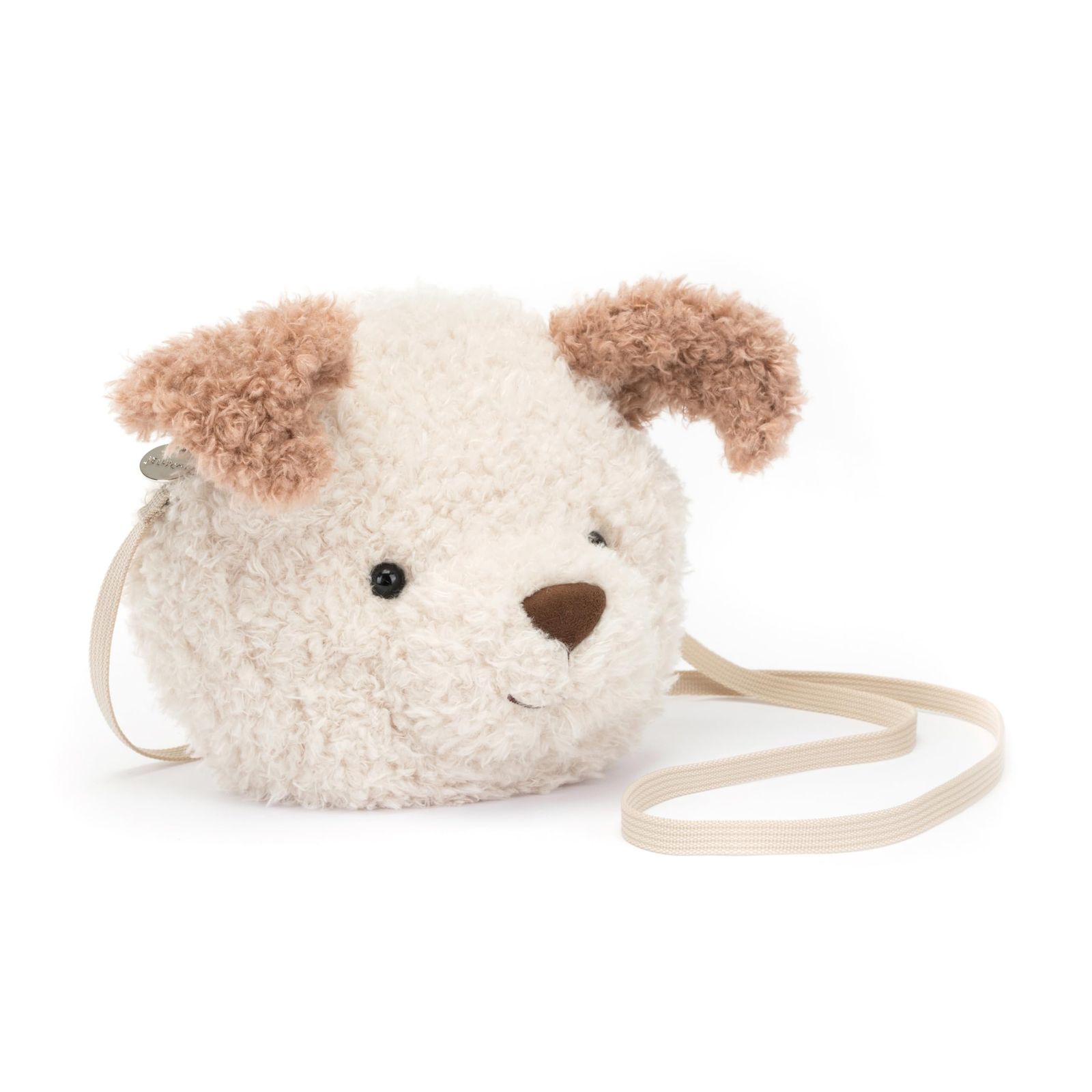 Jellycat Little Pup ぬいぐるみバッグ、7.5インチ - クロスボディとショルダーパース - 楽しくユニークなハンドバッグ [小さな子犬。]