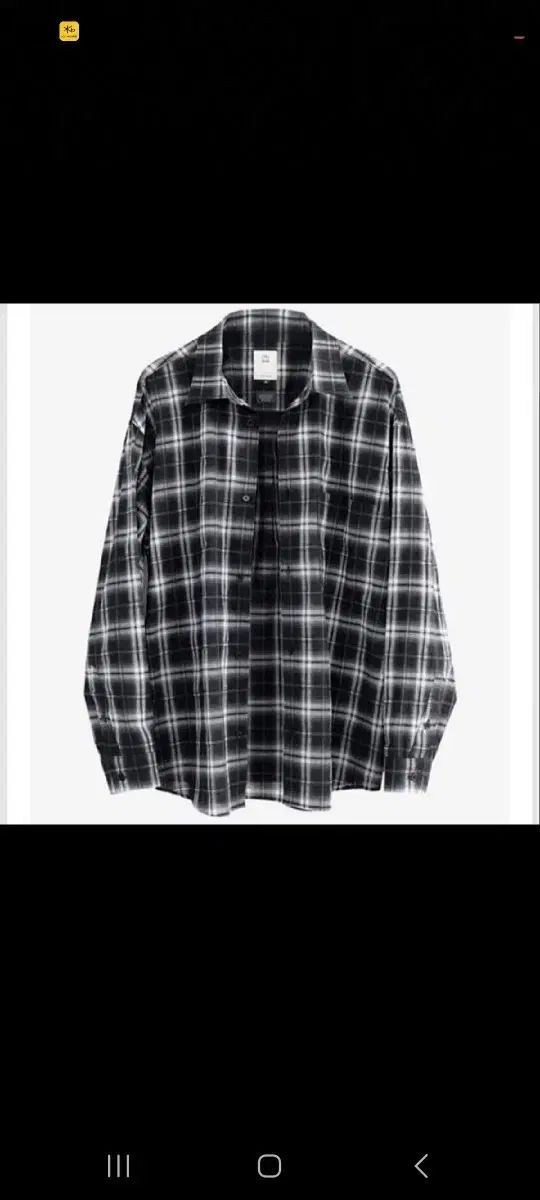 2 POLYTERU ルーズド CHECK シャツ ブラック 白