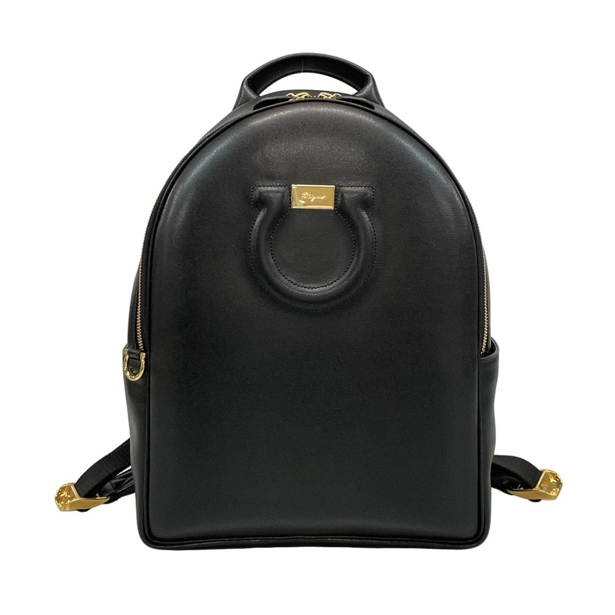 FERRAGAMO SalvatoreFerragamo サルバトーレフェラガモ リュックサック ガンチョシティ 21H008 黒 レザー