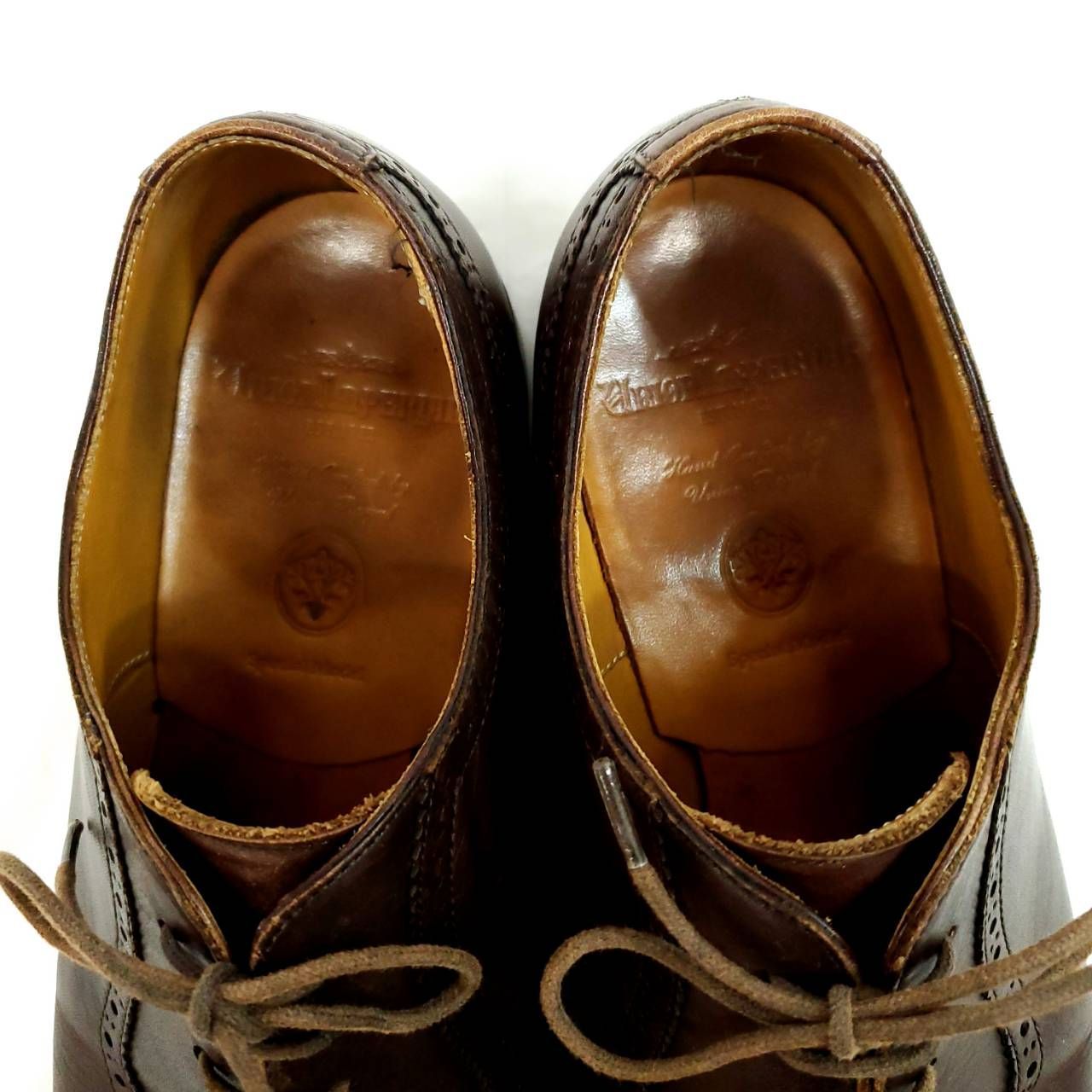 ユニオンインペリアル セミブローグ ストレートチップ 内羽根 ダーク