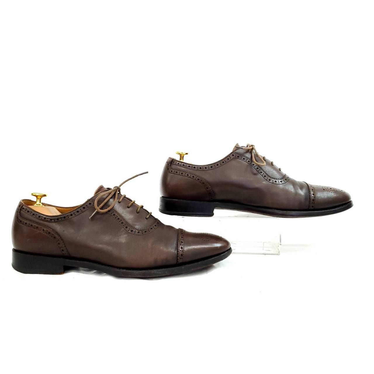 ユニオンインペリアル セミブローグ ストレートチップ 内羽根 ダーク