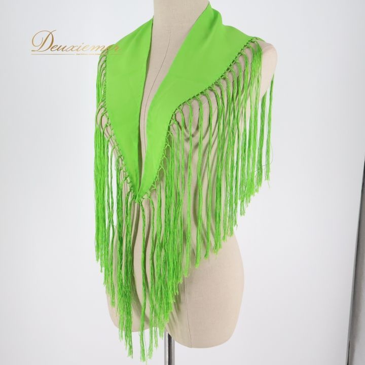 フラメンコ ベルベット 透かしトライアングル シージョ 緑 グリーン