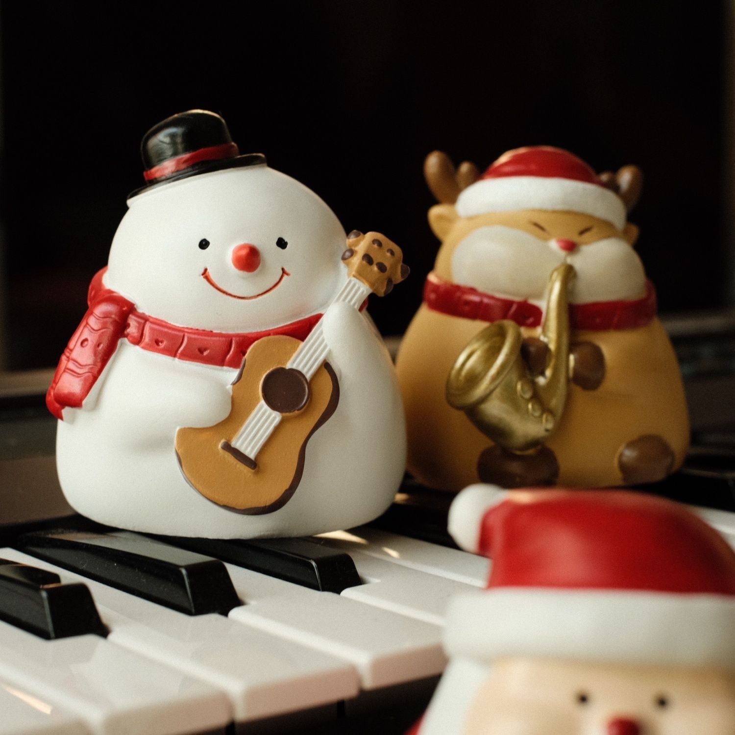 クリスマス オブジェ 置物 太っているサンタ トナカイ 雪だるま