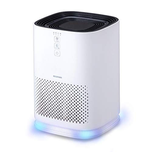アイリスオーヤマ 空気清浄機 10畳 小型 消臭 除菌 脱臭 ホコリ 花粉 集じん PM 2 5 ペット 静音 省エネ 軽量 タバコ アレルギー対策 コンパクト おやすみモード インテリア ナイトライト付 IAP A 25 W ホワイトs