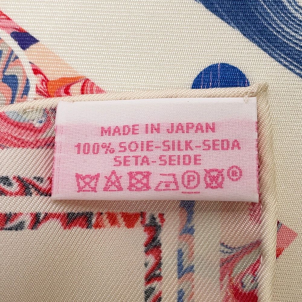  エルメス スカーフ カレ90 レ ムスタングマーブル LES MUSTANGS MARBLE HERMES シルク 京都マーブル その他 小物