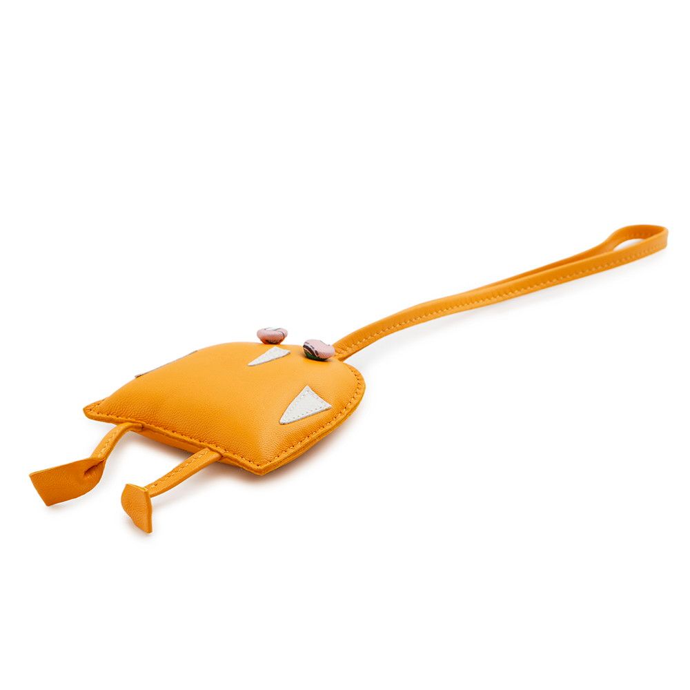 エルメス バッグチャーム プティアッシュ フクロウ オレンジ マルチ スイフト エプソン