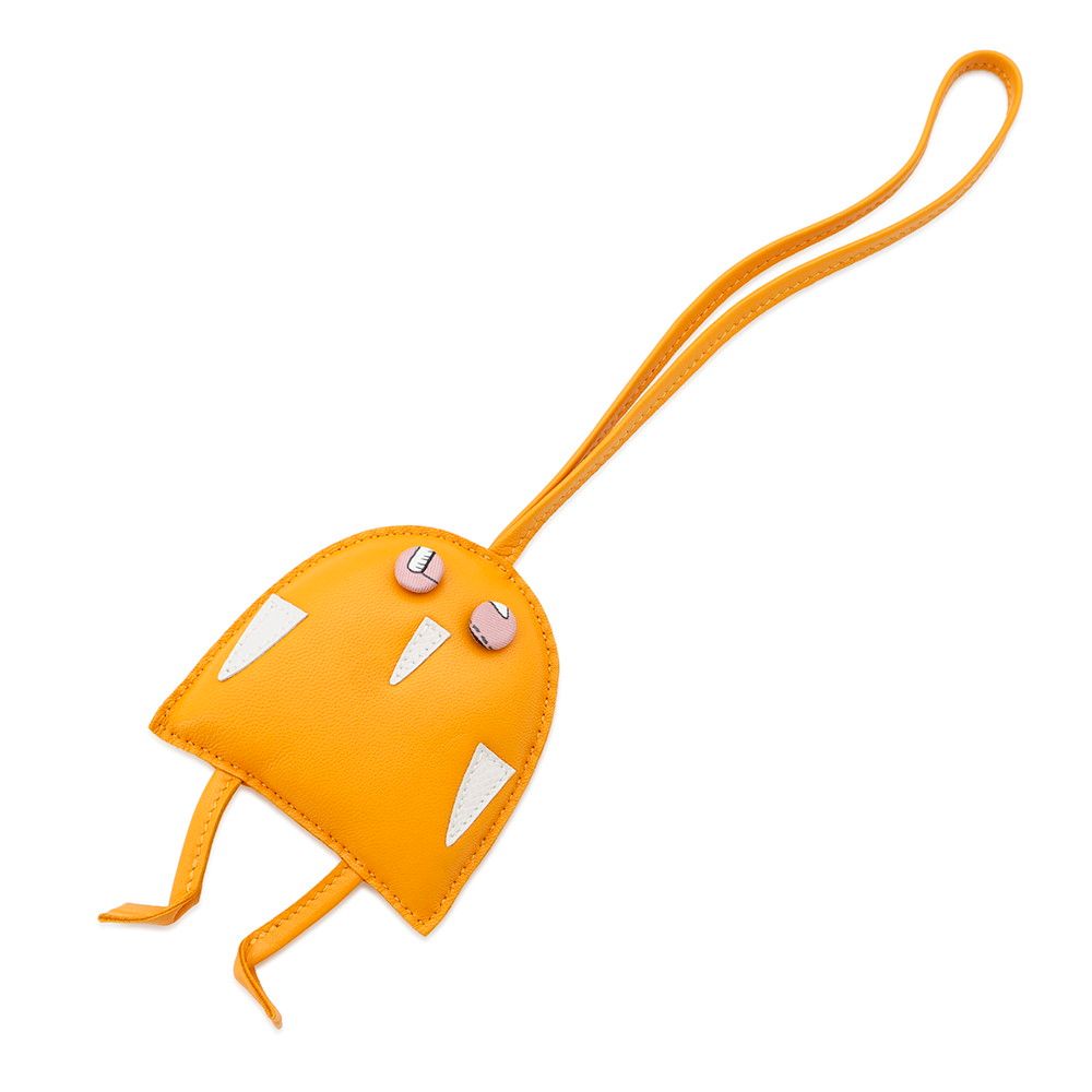 エルメス バッグチャーム プティアッシュ フクロウ オレンジ マルチ スイフト エプソン