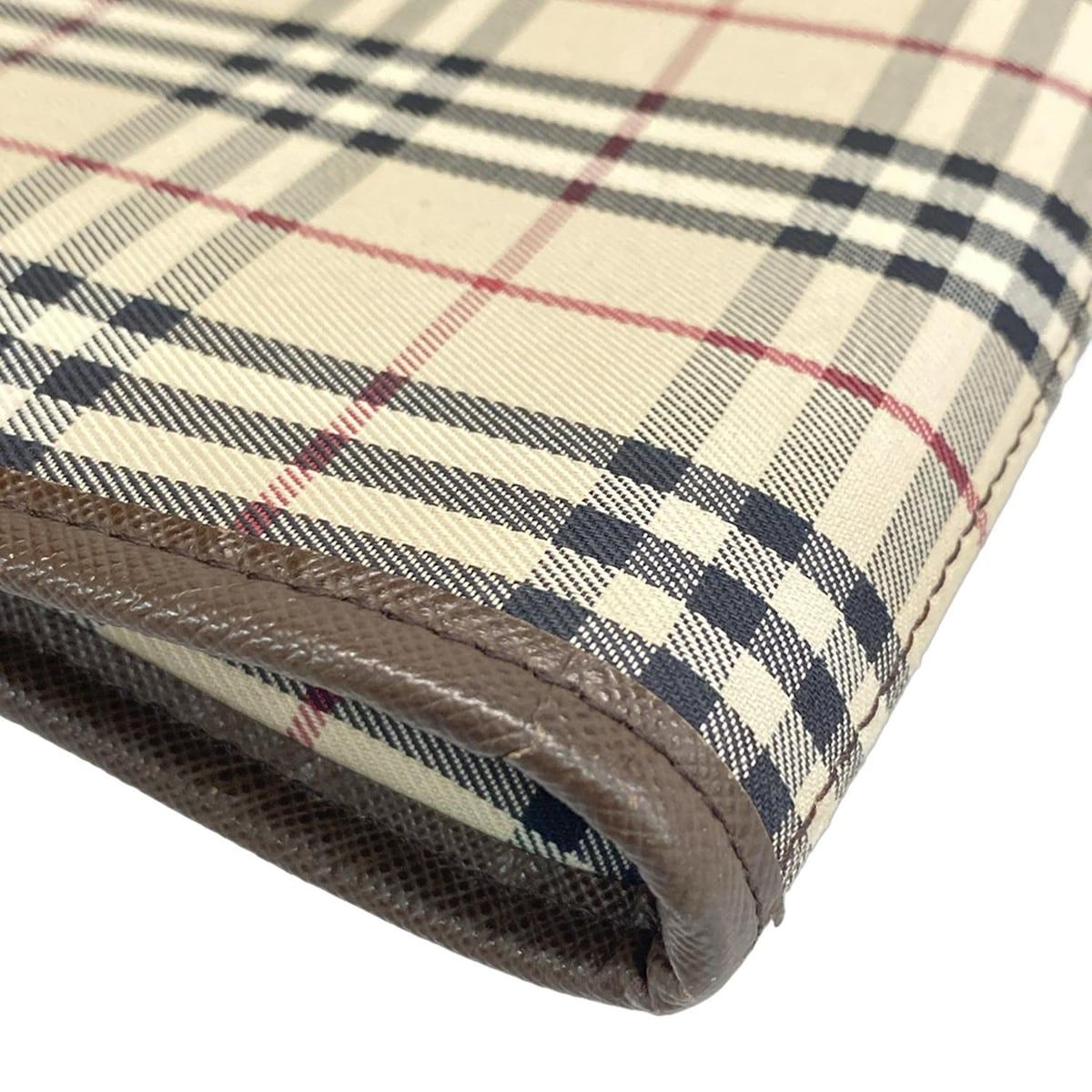  BURBERRY バーバリー ショルダーバッグ - ベージュ×ダークブラウン×マルチ チェック柄 レザー ショルダーバッグ ショルダーバッグ