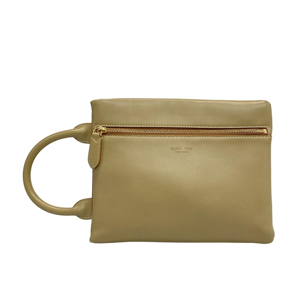 BURBERRY LONDON ENGLAND バーバリーロンドンイングランド クラッチバッグ ベージュ 2WAY レザー