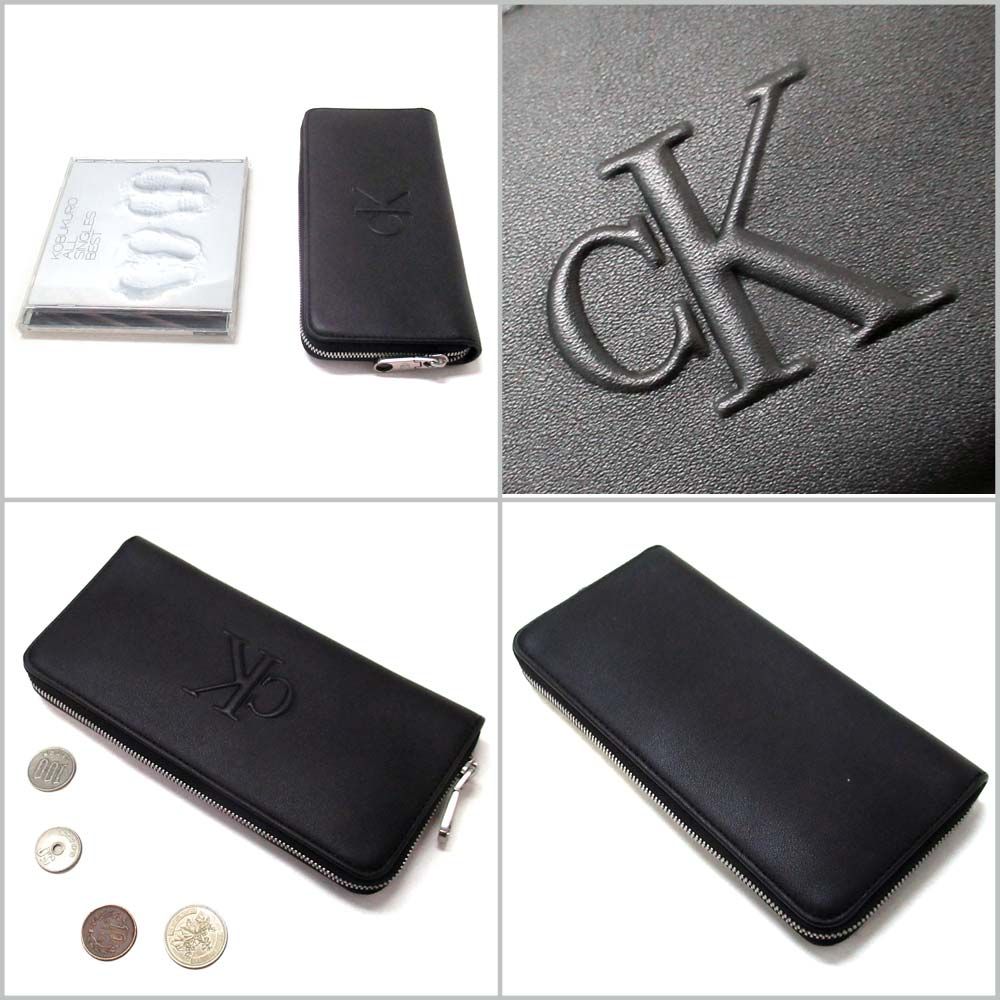 Calvin Klein カルバンクライン アウトレット サイフ ラウンドファスナー長財布 ロゴ ブラック 4K1005G 001