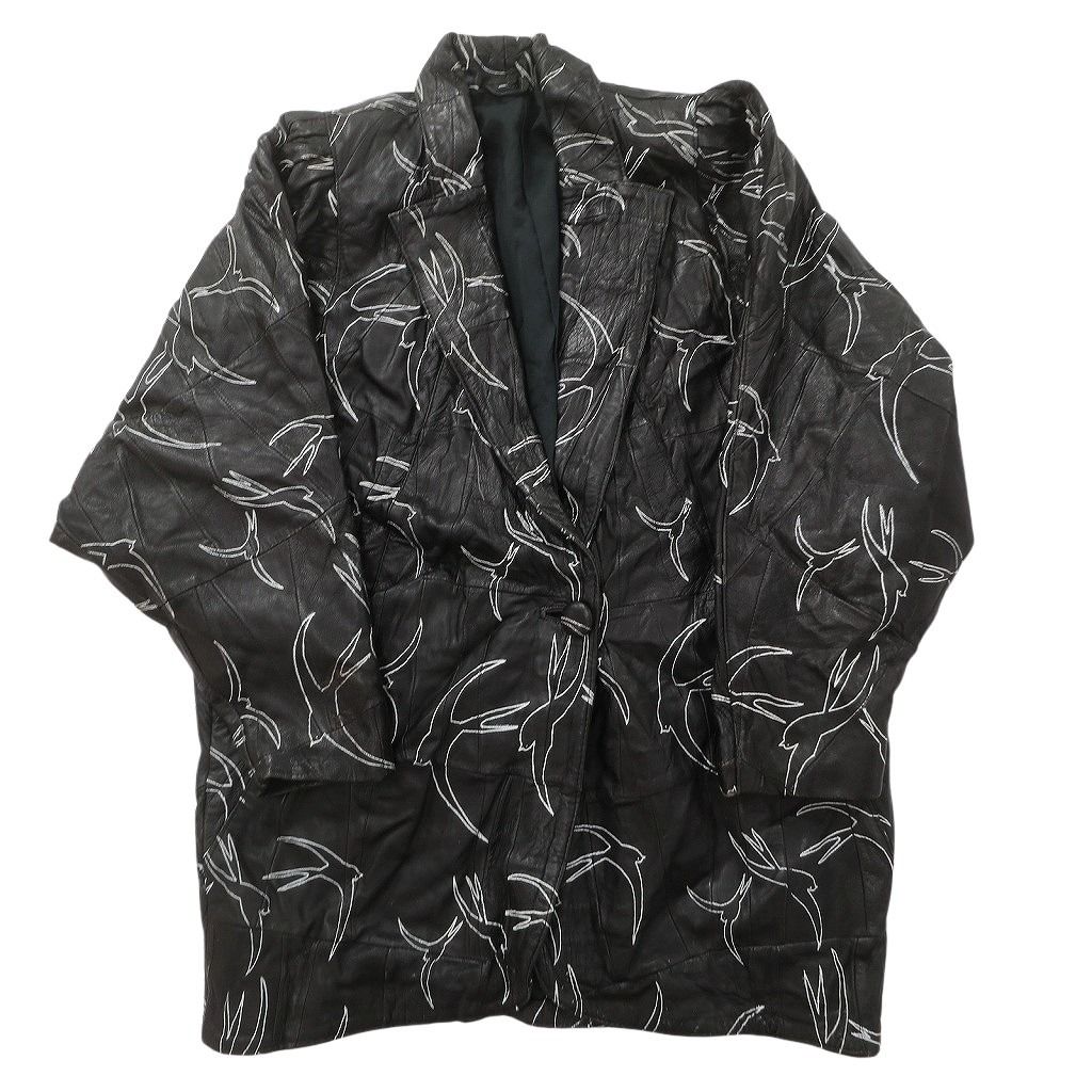 古着卸 レザー ジャケット MIX 2枚セット レディース 総柄 テーラード ベージュ 古着 NC6117