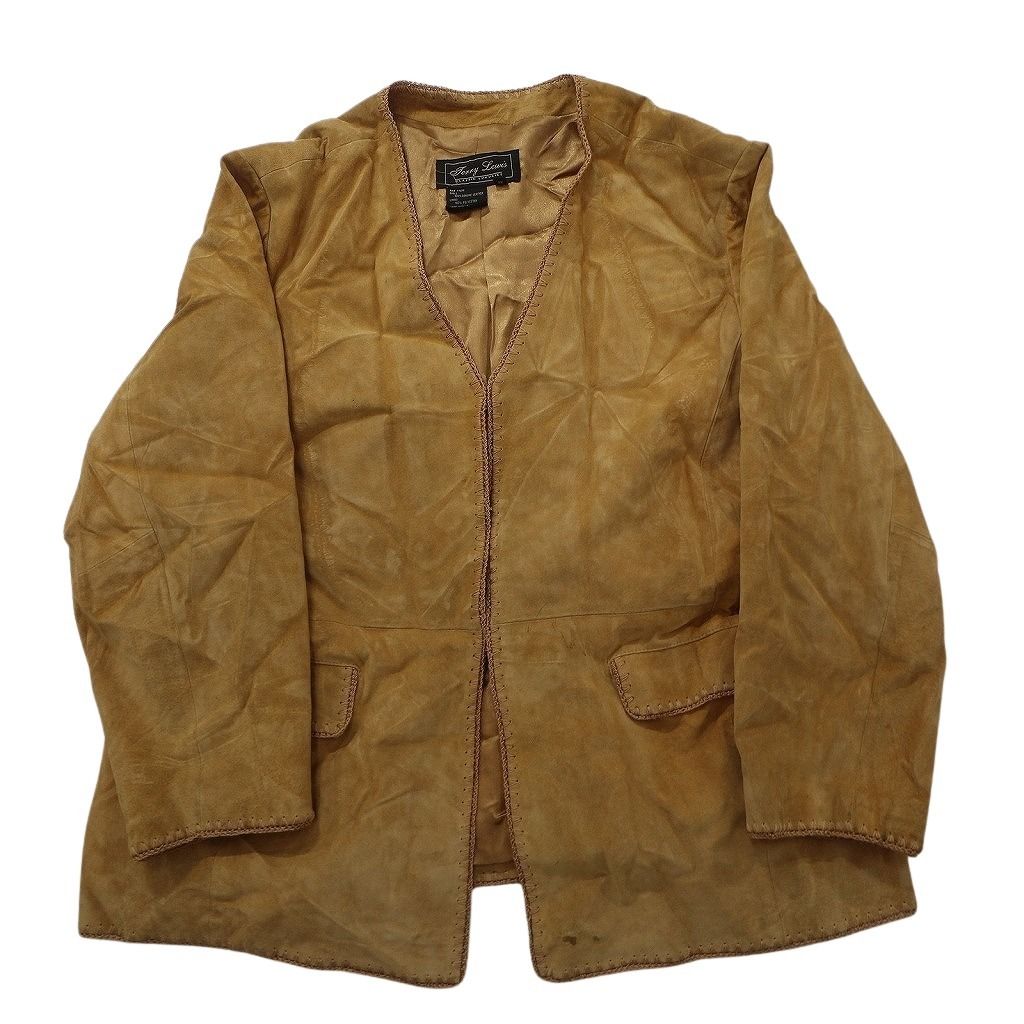 古着卸 レザー ジャケット MIX 2枚セット レディース フラップ 襟付き ブラック 古着 NC6116