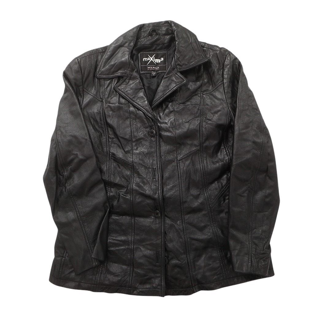 古着卸 レザー ジャケット MIX 2枚セット レディース ウィルソンズ ブラック 古着 NC6109