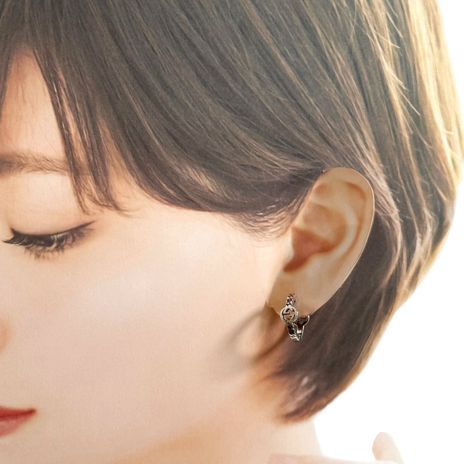 極美品】グッチ インターロッキングピアス片耳 メンズ/レディース