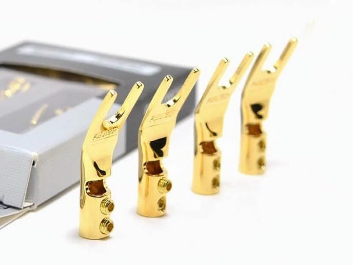 FURUTECH ADL オーディオグレード Yラグ端子 24k金メッキ処理 4本1組 FP201G