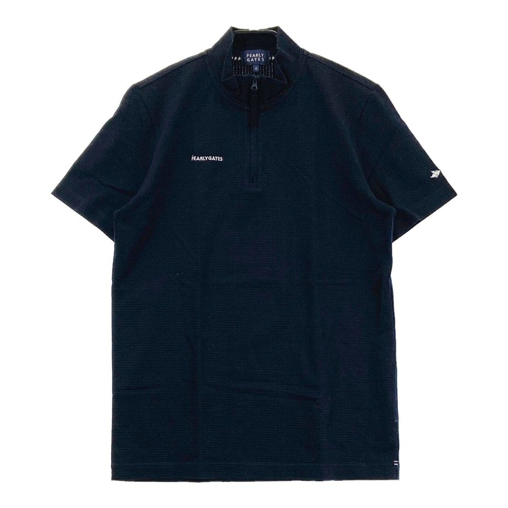 サイズ 4 PEARLY GATES パーリーゲイツ ハーフジップ 半袖Tシャツ ネイビー系 240101562986 ゴルフウェア メンズ ストスト