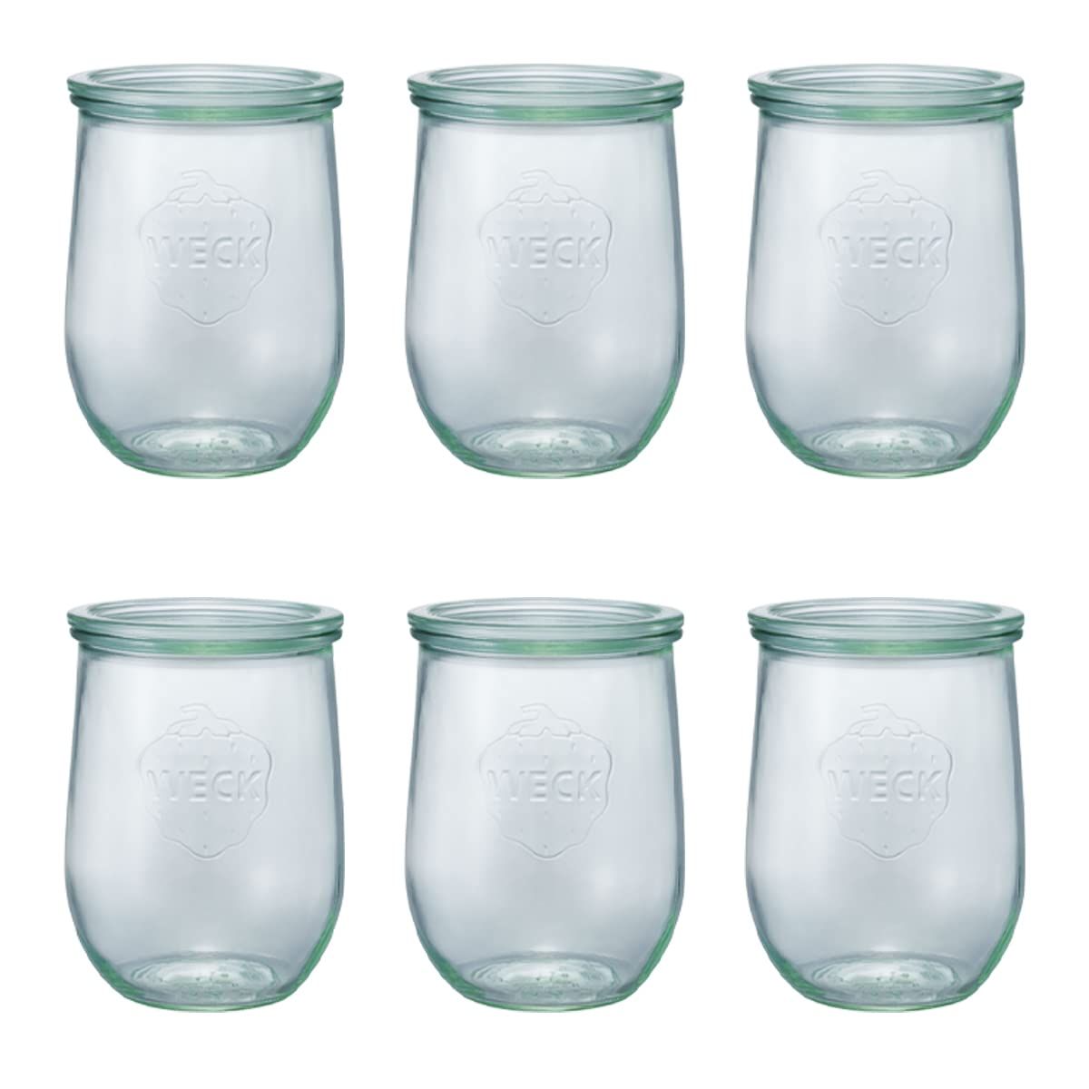 WECK キャニスター ガラスキャニスター 保存容器 保存瓶 WE-745 Tulip Shape 1000ml 6個セット
