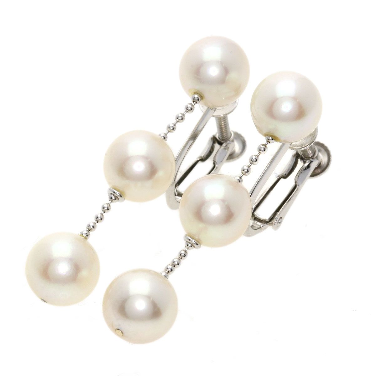 SELECT JEWELRY セレクトジュエリー アコヤパール 真珠 イヤリング K 14 WG レディース