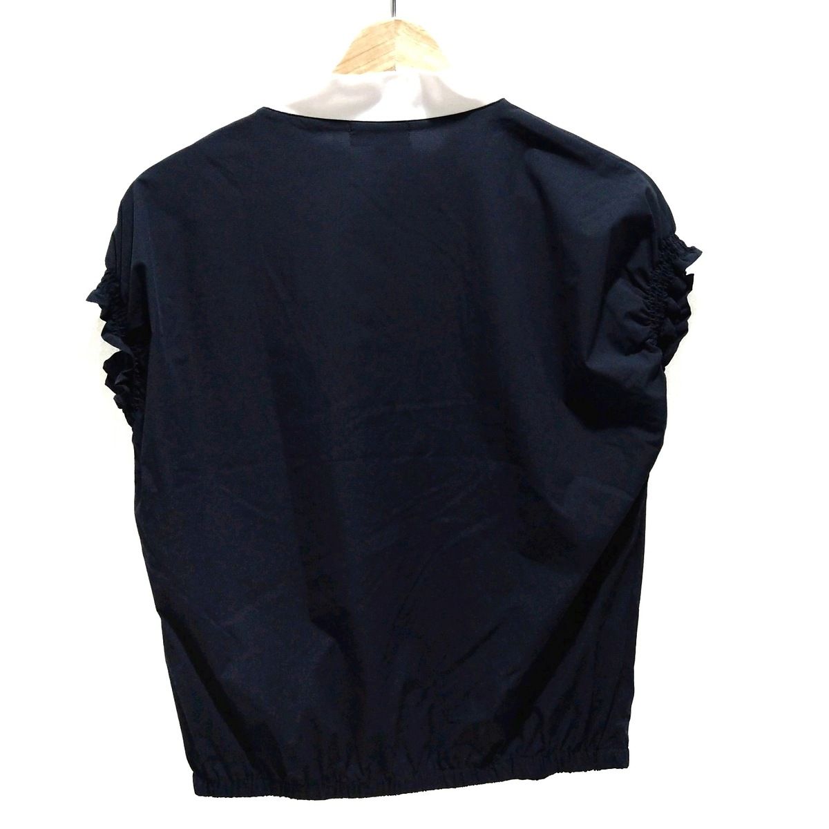 archivio アルチビオ 半袖カットソー サイズ36 S レディース - ダークネイビー×白×黒 ハート スパンコール