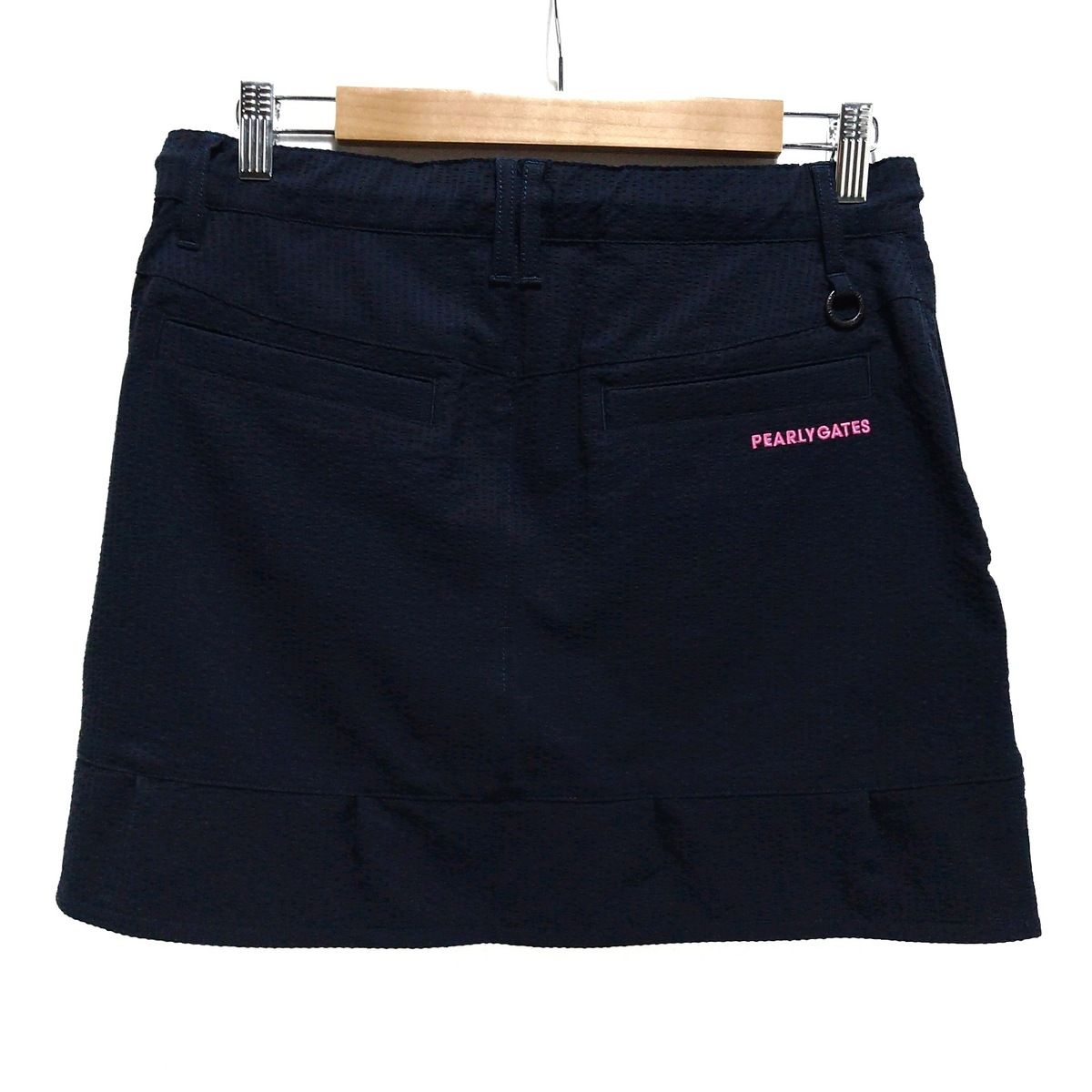 PEARLY GATES パーリーゲイツ ミニスカート サイズ2 M レディース - ダークネイビー×ピンク
