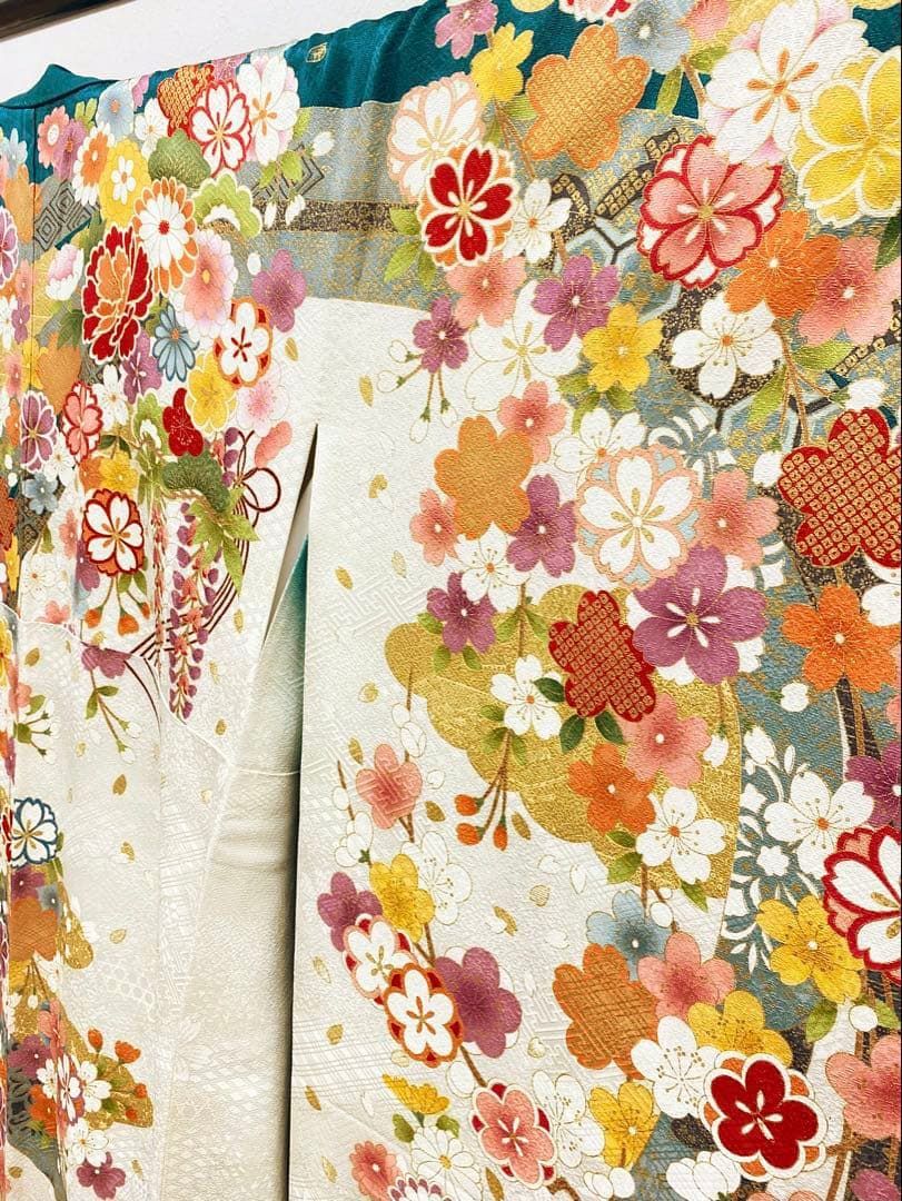 振袖 銀通し 金駒 金彩 身丈167 cm MO 3169