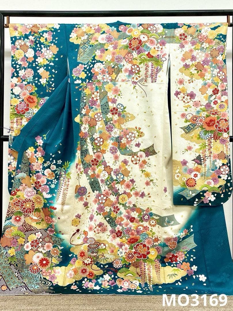 振袖 銀通し 金駒 金彩 身丈167 cm MO 3169