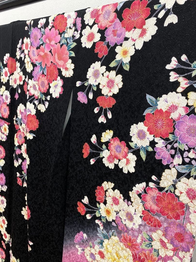 振袖 銀通し 金駒 金彩 身丈170 cm パールトーン加工済 MO 3167